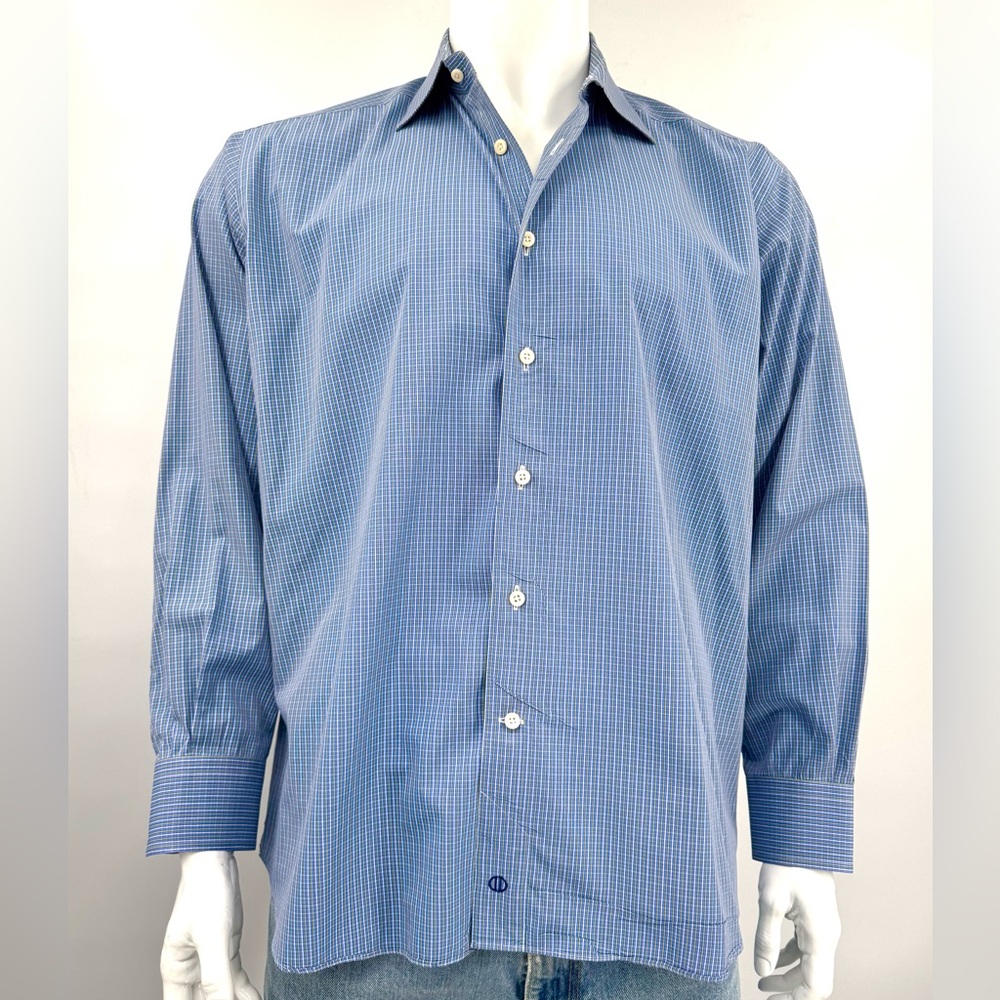 DAVID DONAHUE MICRO CHECK DRESS SHIRT